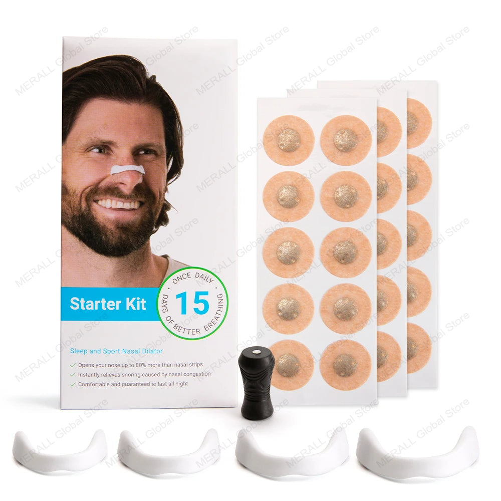 Sport & Sleep Nasal Dilator – Magnetic Breath Enhancer & Snoring Relief Strips